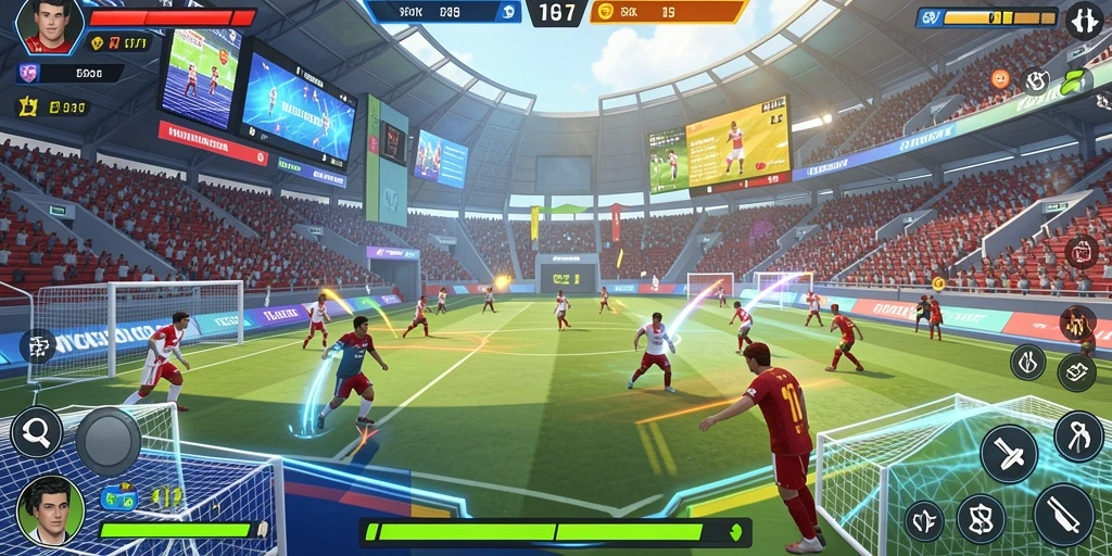 Tangkapan layar menampilkan level pertama yang penuh warna.